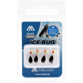 Przynęta Mikado Ice Bug Rozm. 4mm - Czarno Czarny