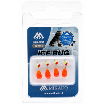 Przynęta Mikado Ice Bug Pomarańczowy Rozm. 4mm - Czarny