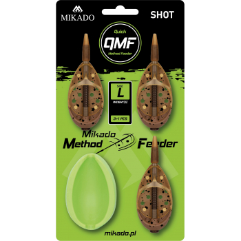 Koszyczek Mikado - Method Feeder Shot Q.M.F. Set L - 3x40g + Foremka - Op.1kpl.