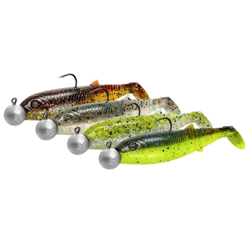 Savage Gear Cannibal Shad 8cm 5g+7.5g #2/0 Clearwater Mix 4+4pcs